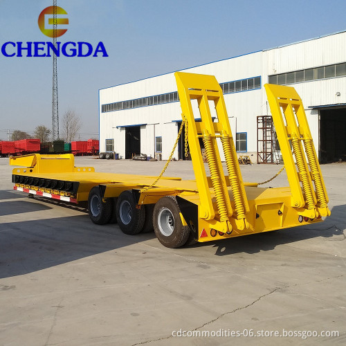 Lowbed Flatbed Trailer Flatbed Truck Trailer For Sale